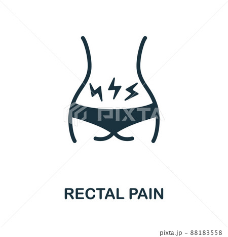 Rectal Pain flat icon. Colored element sign from body ache collection. Flat Rectal Pain icon sign for web design, infographics and more. 88183558