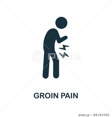 Groin Pain flat icon. Colored element sign from body ache collection. Flat Groin Pain icon sign for web design, infographics and more. 88183560
