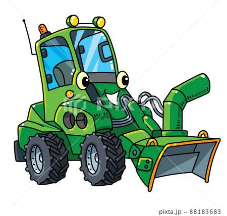 Funny small snowthrower car with eyes and mouth 88183683