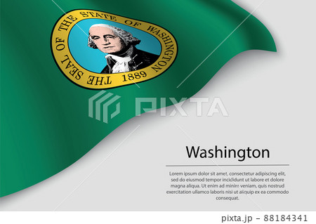 Wave flag of Washington is a state of United States. 88184341