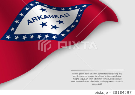 Wave flag of Arkansas is a state of United States. 88184397