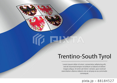 Wave flag of Trentino-South Tyrol is a region of Italy. 88184527