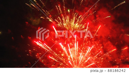 Photo of Abstract fireworks as background texture 88186242