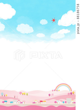 春の街並 背景素材 春の街並 背景素材 88186758