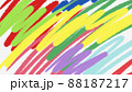 カラフルなパステルの手書き背景 88187217