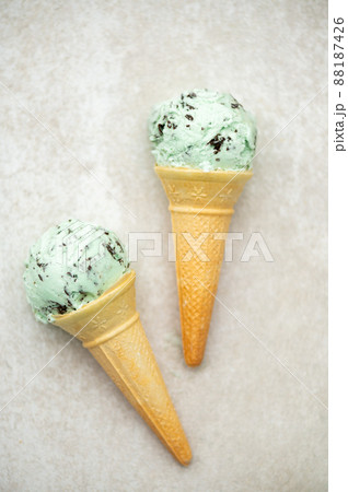 Mint Choc Chip Ice Cream 88187426