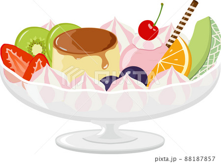 プリンアラモード　いちごクリーム 88187857