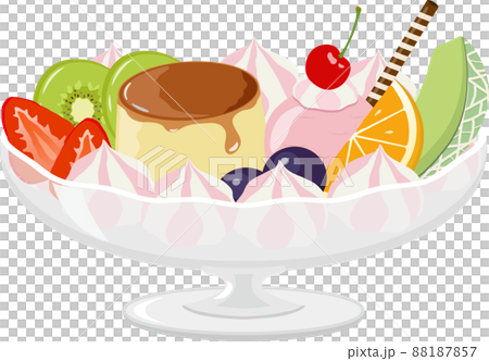 プリンアラモード　いちごクリーム 88187857
