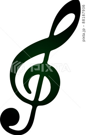 The most popular of the musical symbols is G-clef. Clef icon isolated on transparent background vector 88187936