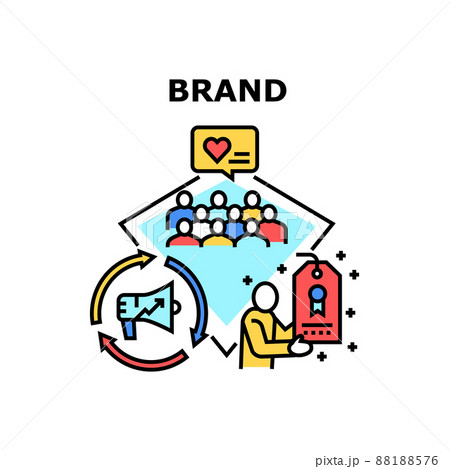 Brand Promotion Vector Concept Color Illustration Brand Promotion Vector Concept Color Illustration 88188576