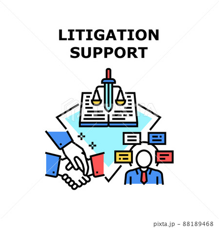 Litigation Support Vector Concept Illustration Litigation Support Vector Concept Illustration 88189468