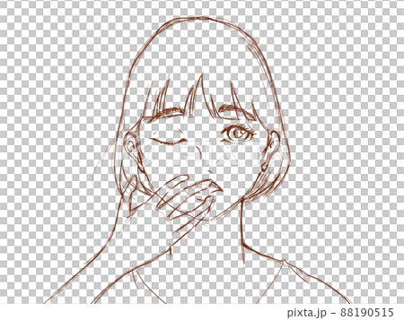 スケッチ風女の子イラストのイラスト素材 [88190515] - PIXTA