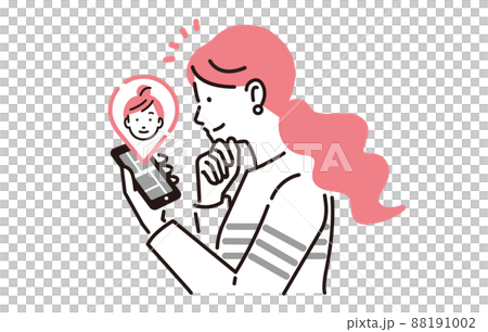 People Mothers who use the GPS function of their smartphones to check the whereabouts of their children 88191002