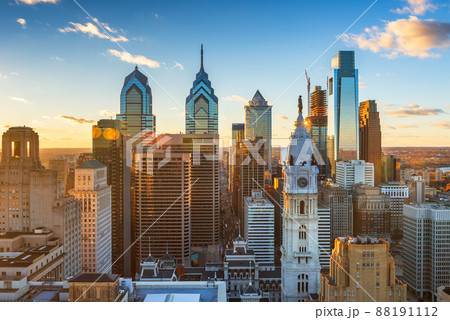 Philadelphia, Pennsylvania, USA Downtown City Skyline Philadelphia, Pennsylvania, USA Downtown City Skyline 88191112