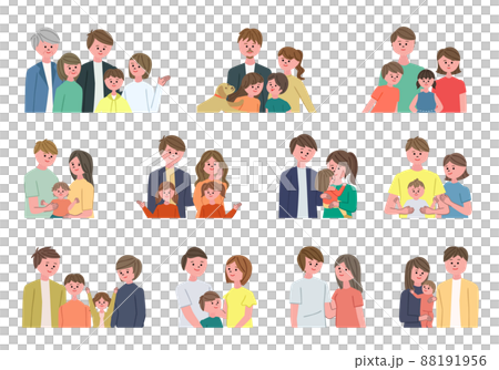 家族のイラストセット 88191956
