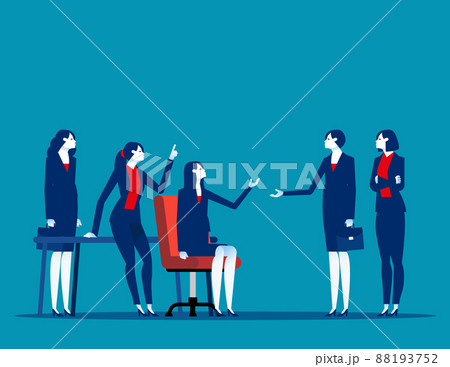 Business colleagues team arguing having dispute in office. Business conflict and teamwork problem 88193752