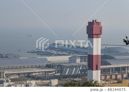 High angle view of the Macau Taipa Ferry Terminal High angle view of the Macau Taipa Ferry Terminal 88194075