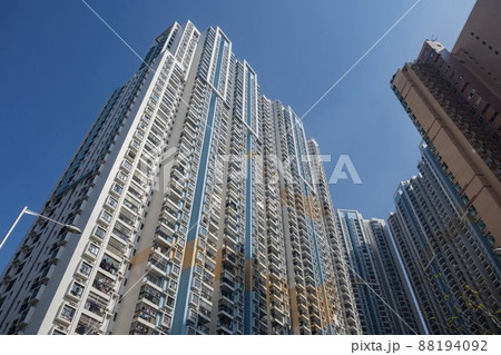 Looking up the new public hosuing estate Looking up the new public hosuing estate 88194092