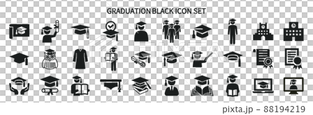 卒業や学習に関連したアイコンセット 88194219