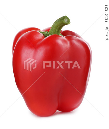 Ripe red bell pepper isolated on white Ripe red bell pepper isolated on white 88194323