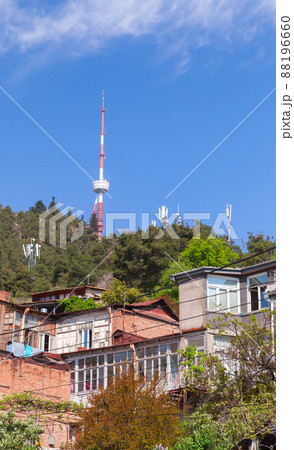 Georgia, old Tbilisi street view TV tower Georgia, old Tbilisi street view TV tower 88196660