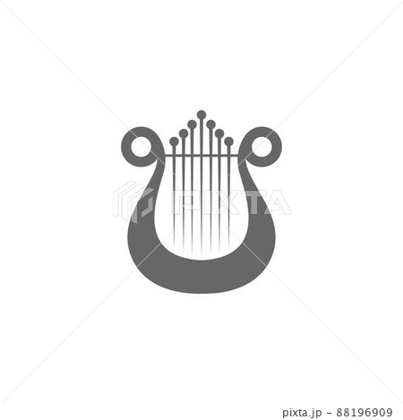 Harp musical instrument icon illustration Harp musical instrument icon illustration 88196909