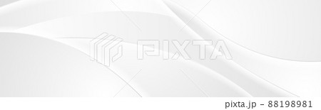Grey white smooth glossy wavy abstract background 88198981