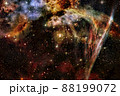 Outer space art. Starfield. Elements of this image furnished by NASA. 88199072