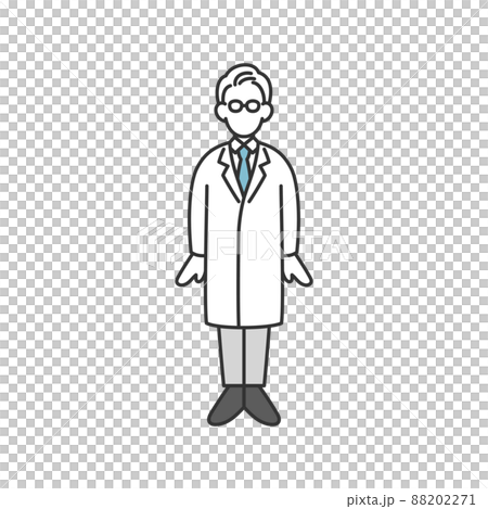 Doctor's whole body illustration material 88202271