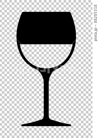 Glass wine silhouette Glass wine silhouette 88205318
