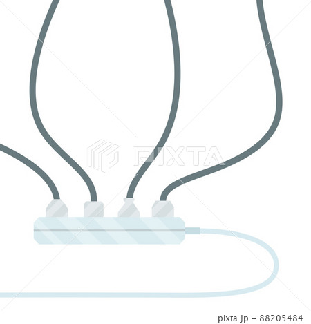 Many outlets to plug with wires. 88205484