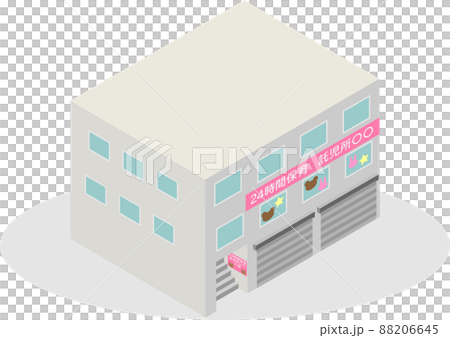 Nursery building with isometric 24-hour childcare 88206645