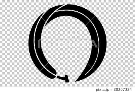 日本の家紋一つ梛の葉丸 日本の家紋一つ梛の葉丸 88207324