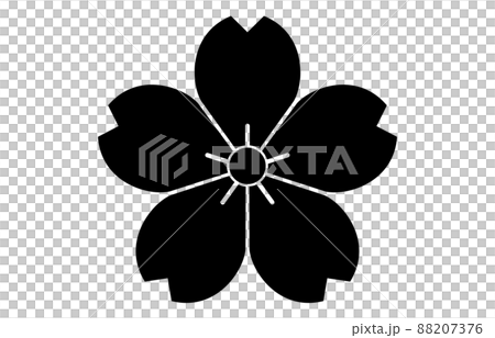 Japanese family crest mountain cherry blossoms 88207376