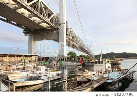 下津井港　下津井漁港　瀬戸大橋　岡山県倉敷 瀬戸内海 88207496