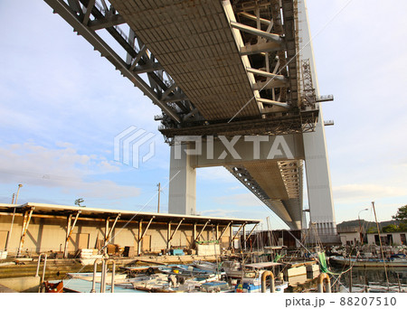 下津井港　下津井漁港　瀬戸大橋　岡山県倉敷 瀬戸内海 88207510