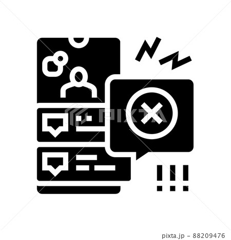 social media discrimination glyph icon vector illustration 88209476