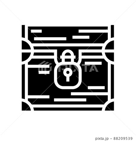 closed chest glyph icon vector illustration closed chest glyph icon vector illustration 88209539
