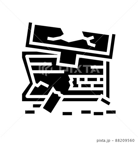 folded chest glyph icon vector illustration folded chest glyph icon vector illustration 88209560