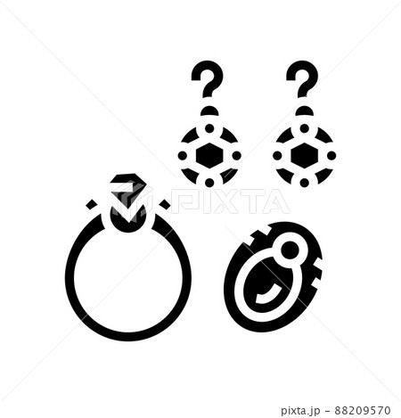 jewelry accessories glyph icon vector illustration jewelry accessories glyph icon vector illustration 88209570