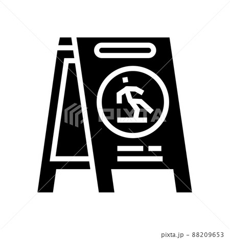 caution wet floor glyph icon vector illustration caution wet floor glyph icon vector illustration 88209653