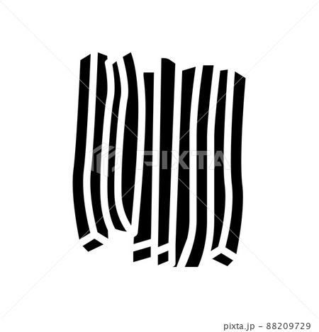 sticks cut eggplant glyph icon vector illustration 88209729