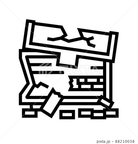 folded chest line icon vector illustration folded chest line icon vector illustration 88210038