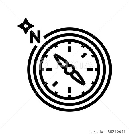 compass tool line icon vector illustration compass tool line icon vector illustration 88210041