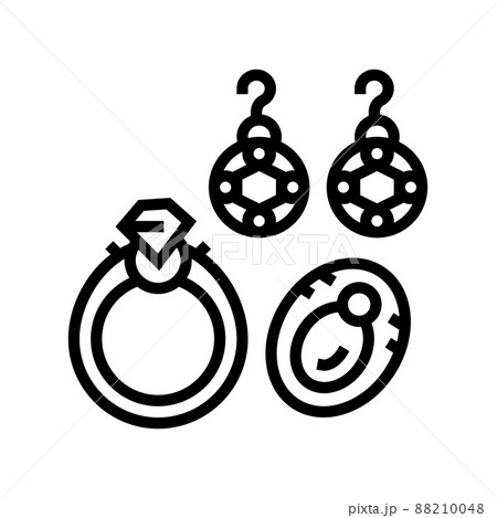 jewelry accessories line icon vector illustration jewelry accessories line icon vector illustration 88210048
