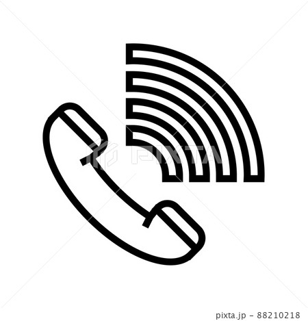 call emergency line icon vector illustration call emergency line icon vector illustration 88210218