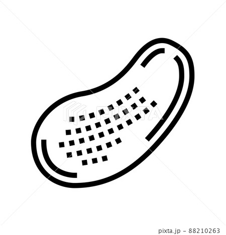 half of eggplant line icon vector illustration 88210263