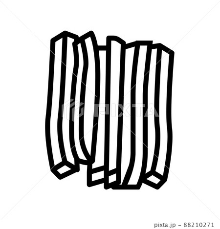 sticks cut eggplant line icon vector illustration 88210271