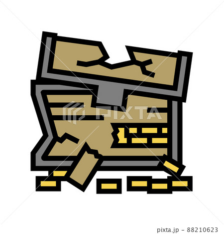 folded chest color icon vector illustration folded chest color icon vector illustration 88210623