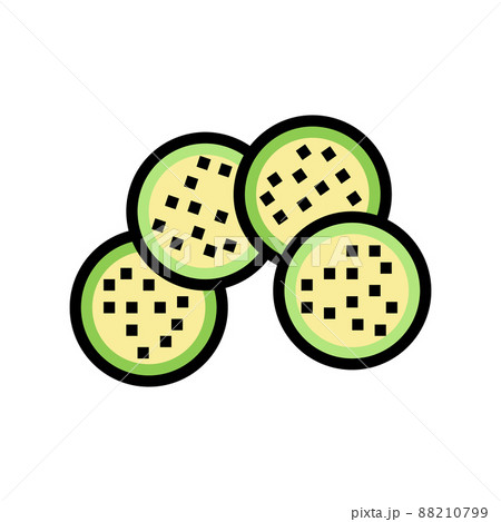 cut eggplant color icon vector illustration 88210799